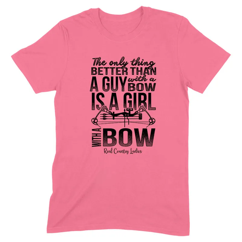 A Girl With A Bow Black Print Front Apparel