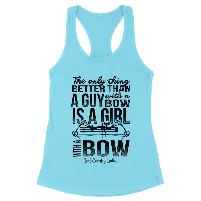 A Girl With A Bow Black Print Front Apparel