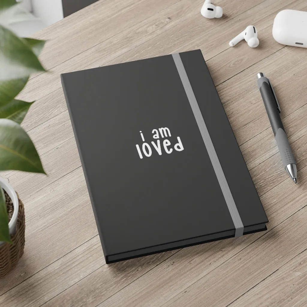 Affirmation Feminist Pro Choice Color Contrast Notebook & Journal - I Am Beautiful (White)