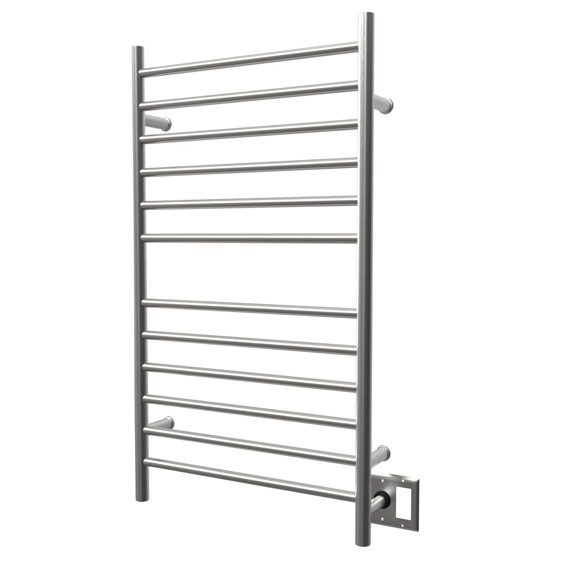 Amba RWHL-SB Radiant Large Hardwired   Plug-in Combo Straight 12 Bar Towel Warmer in Brushed