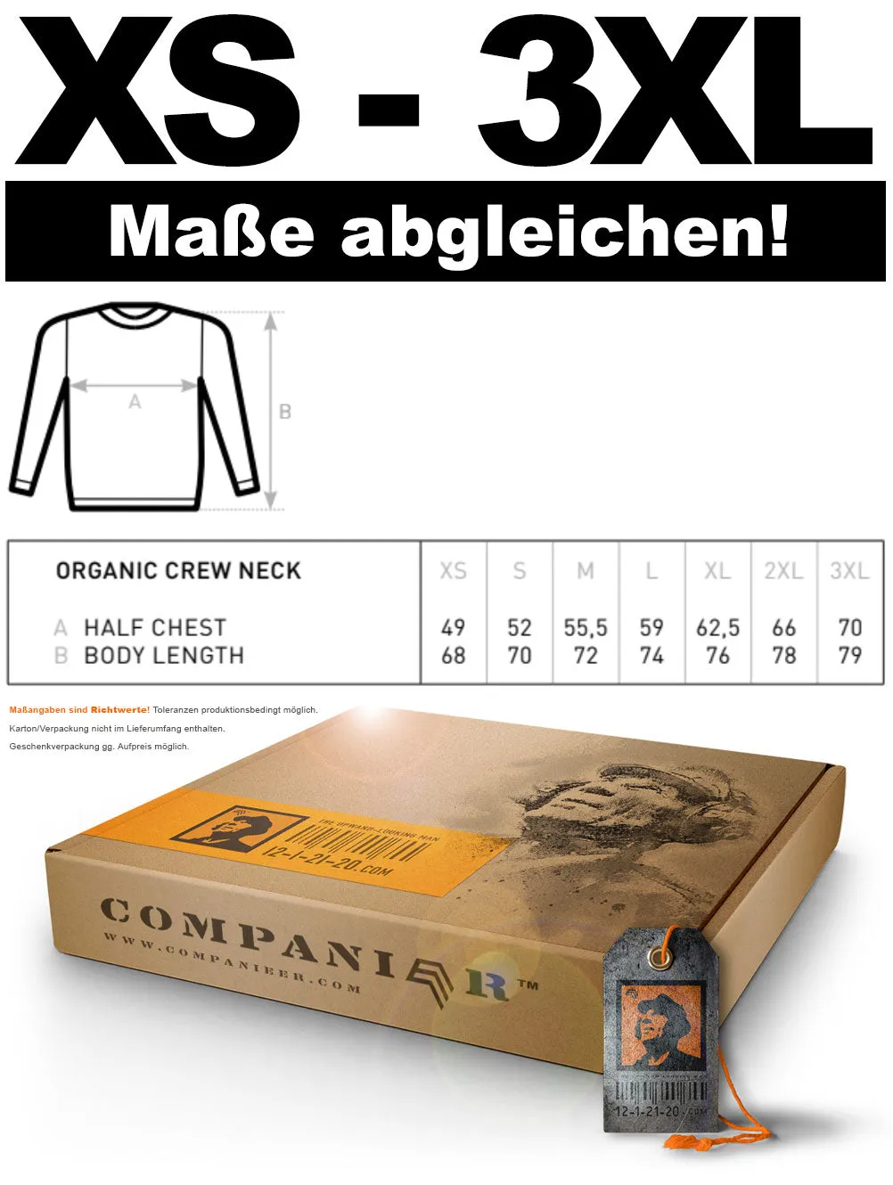 BAC U31B ― Weiches Unisex Bio-Baumwolle Sweatshirt - Natural Weiß