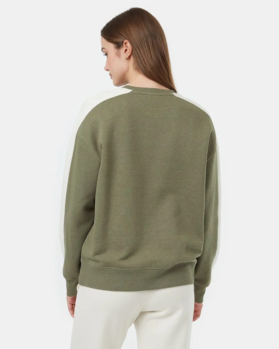 Blocked Sleeve Stripe Crew