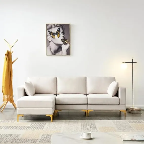 Briana 3 Seater Fabric Sofa with Ottoman