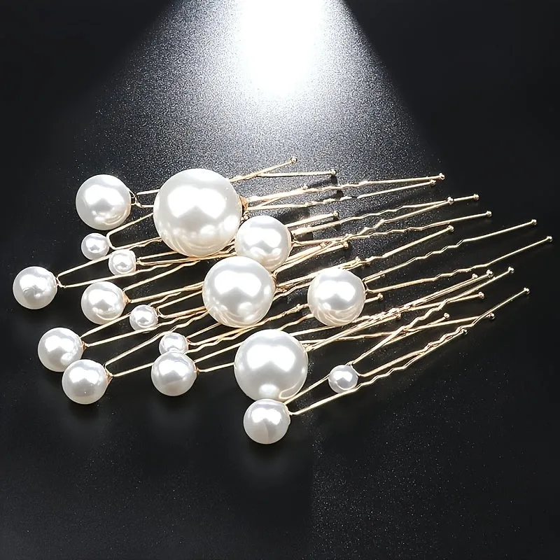 Bridal Hair Pins Elegant Pearl Accessories for Womens Hairstyles