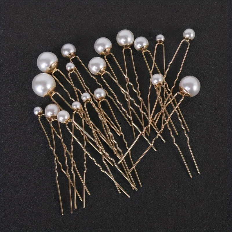 Bridal Hair Pins Elegant Pearl Accessories for Womens Hairstyles
