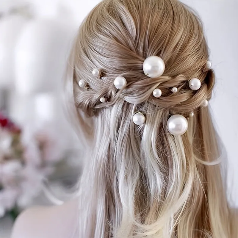 Bridal Hair Pins Elegant Pearl Accessories for Womens Hairstyles