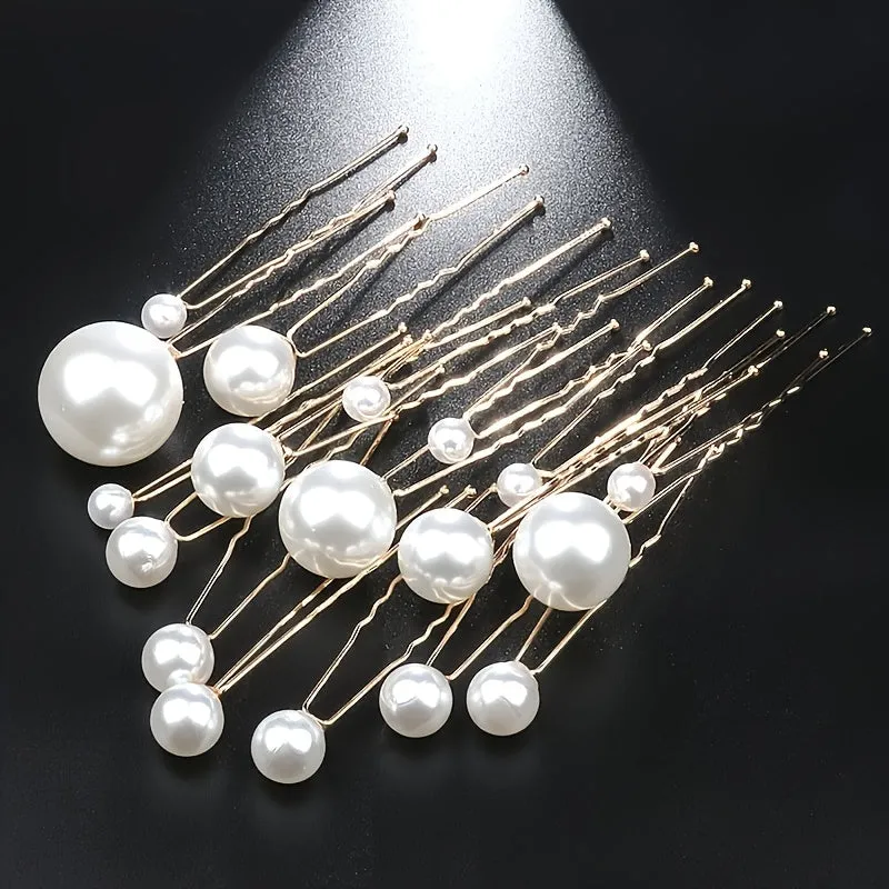 Bridal Hair Pins Elegant Pearl Accessories for Womens Hairstyles