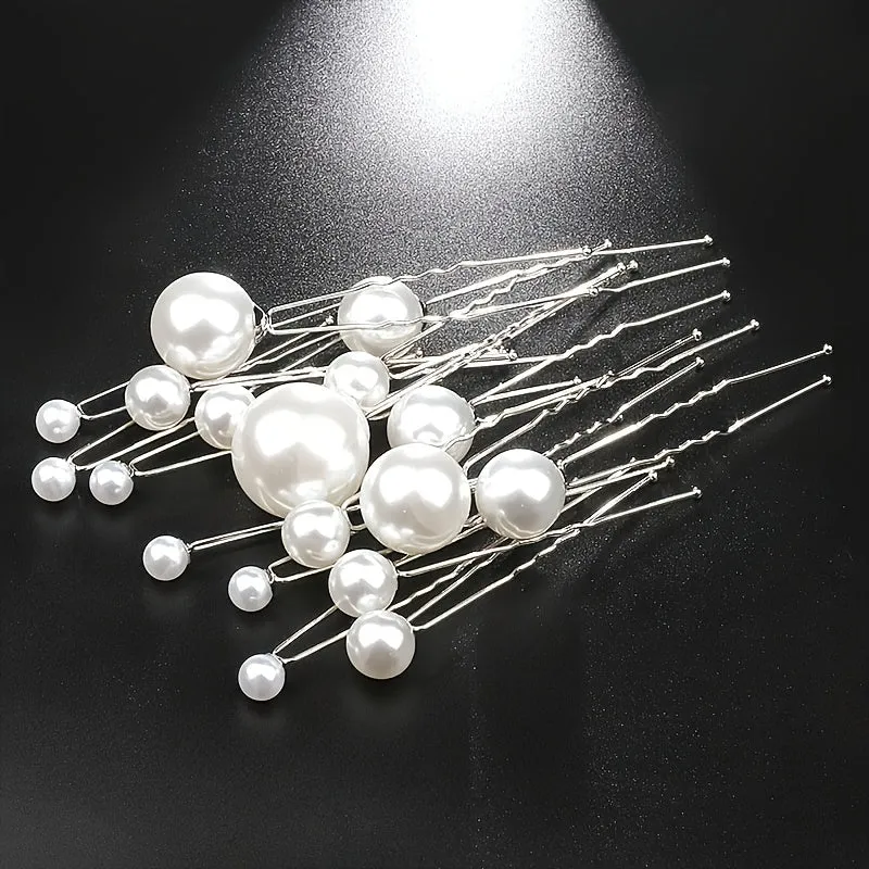 Bridal Hair Pins Elegant Pearl Accessories for Womens Hairstyles