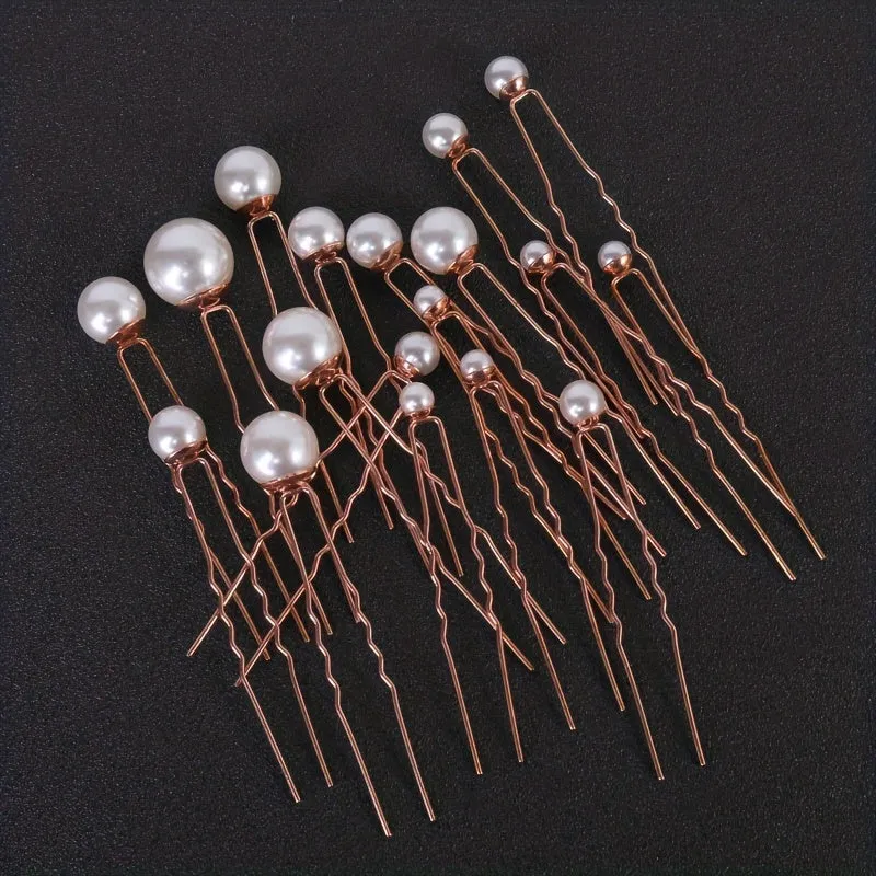 Bridal Hair Pins Elegant Pearl Accessories for Womens Hairstyles