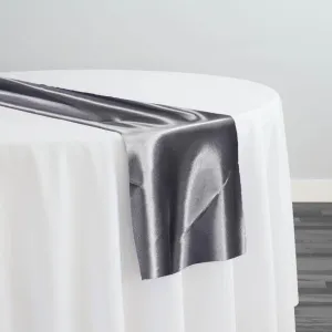 Bridal Satin Table Runner in Gray 665