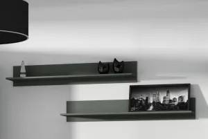 Cama Set Of Two Shelves 125Cm Soho Black Matte