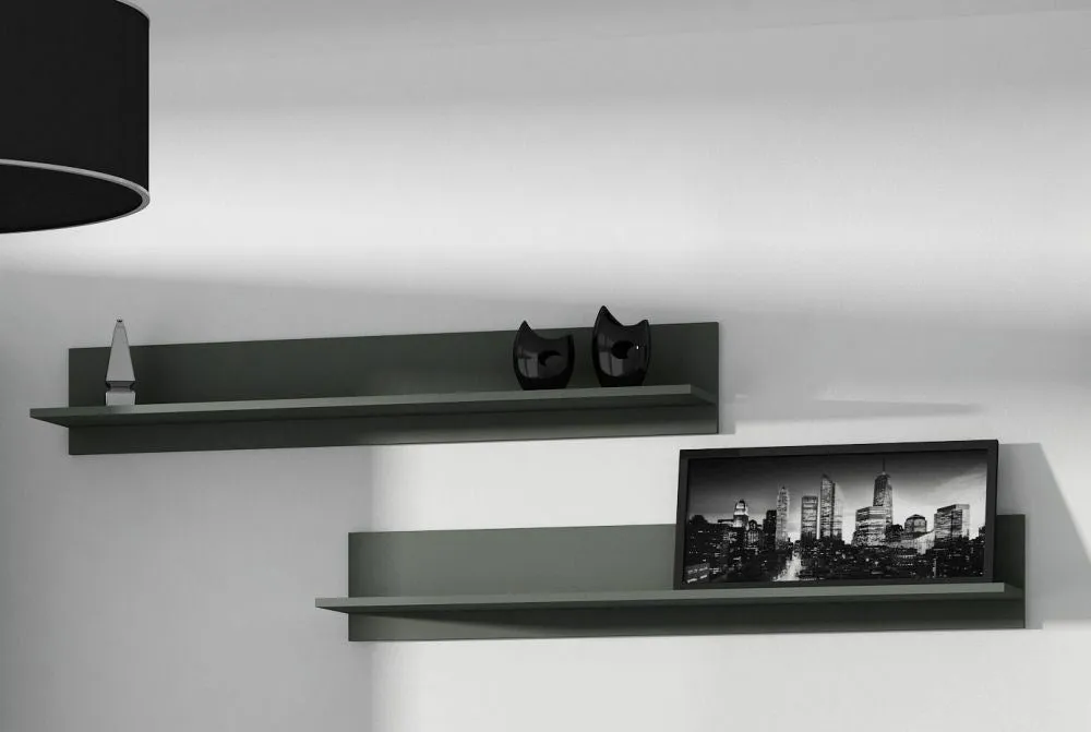 Cama Set Of Two Shelves 125Cm Soho Black Matte