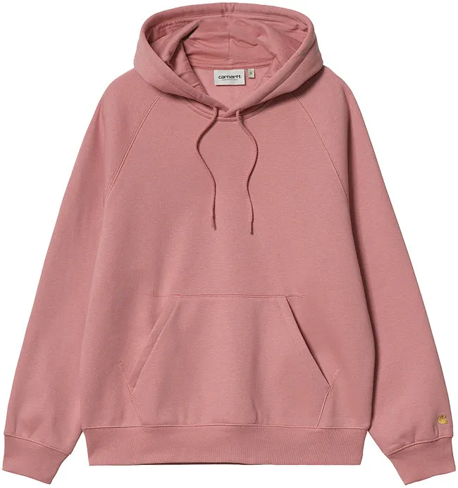 Carhartt WIP Womens Hooded Chase Sweatshirt Rothko Pink Gold