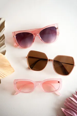 Coastal Cottage Sunnies Collection | Blush Stylish Sunglasses | Boho Chic Beach Babe Sunnies | Pink and Rose Gold Flirty Sunglasses | UV Protection | Brunch Date Pink Sunnies