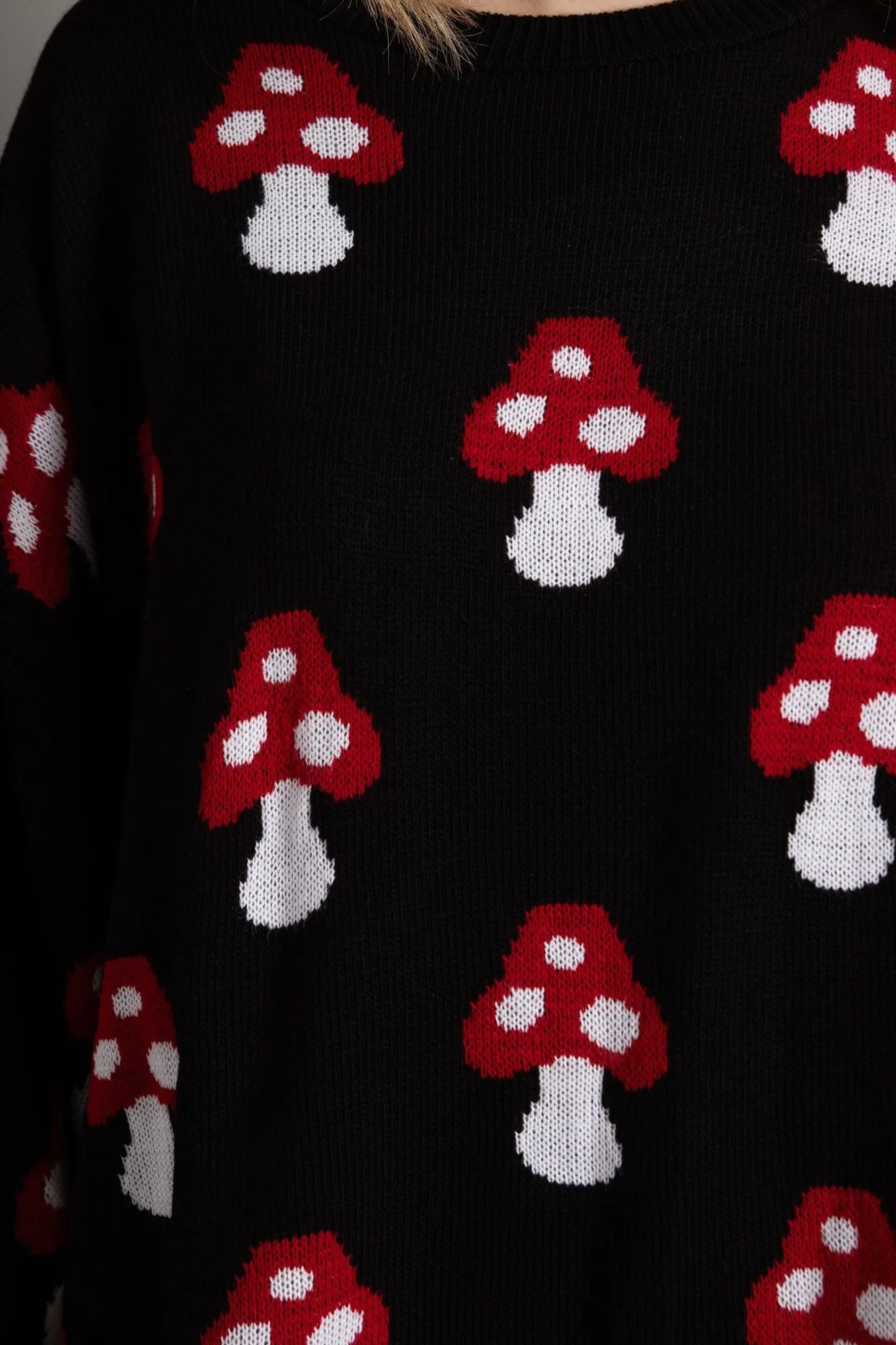 Daisy Street Mushroom Knitted Jumper