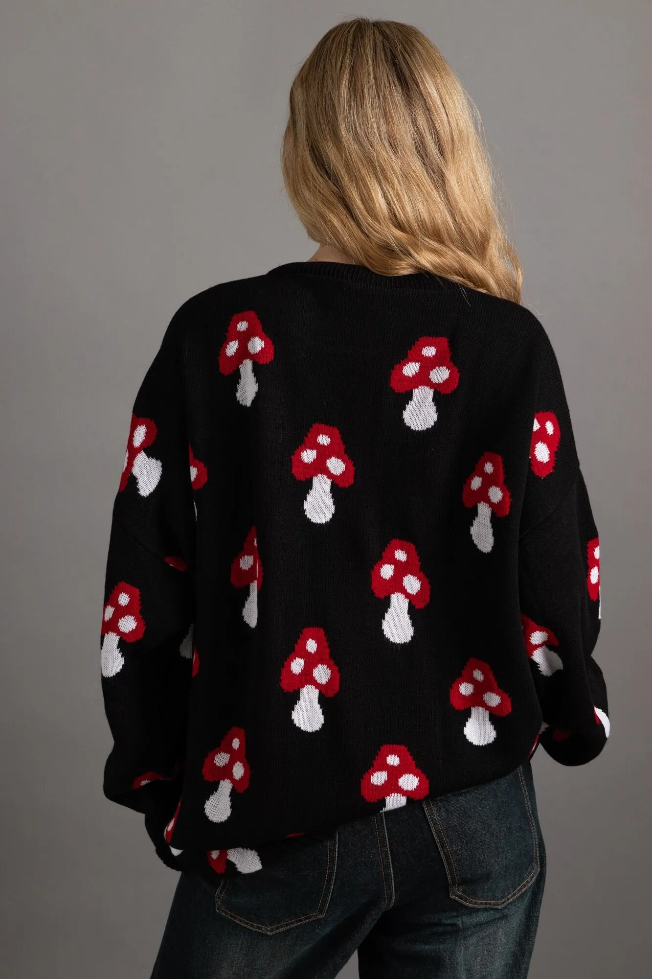 Daisy Street Mushroom Knitted Jumper