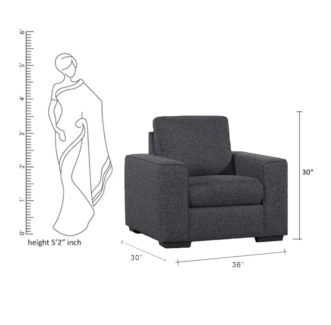 Dane Fabric Sofa for Living Room