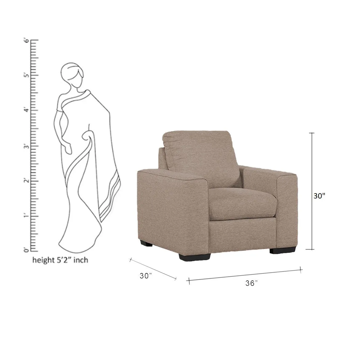 Dane Fabric Sofa for Living Room
