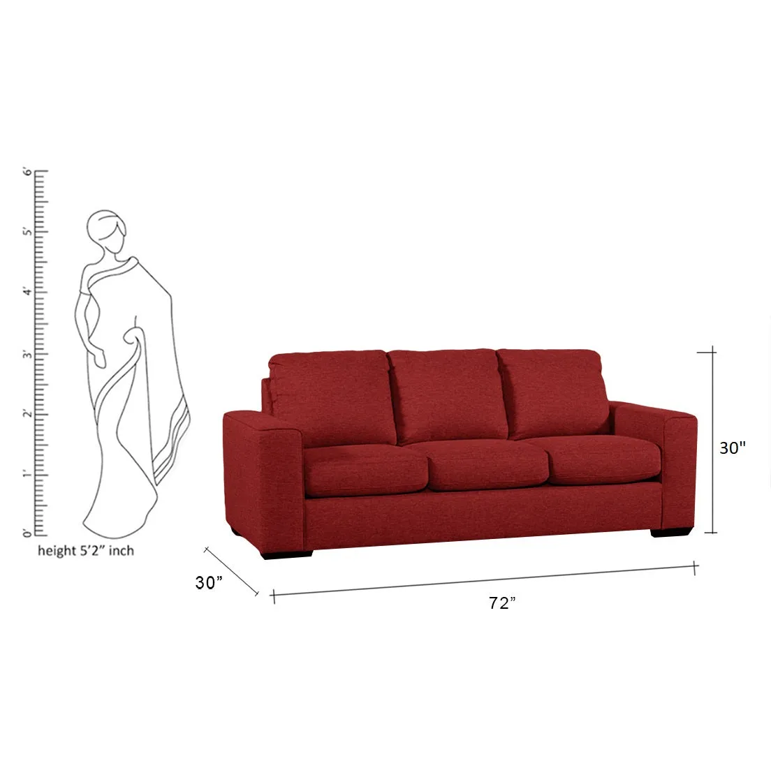 Dane Fabric Sofa for Living Room