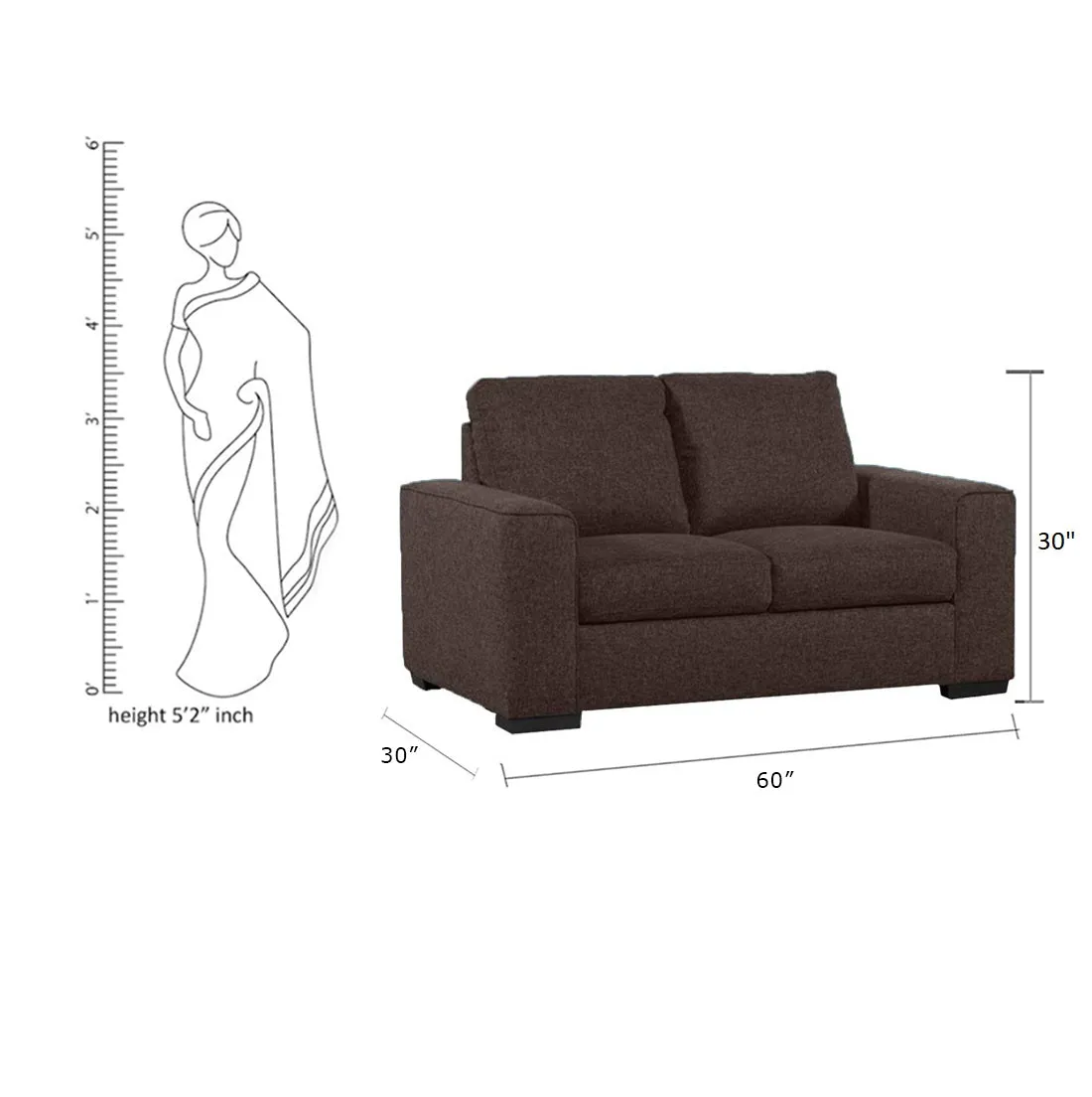 Dane Fabric Sofa for Living Room