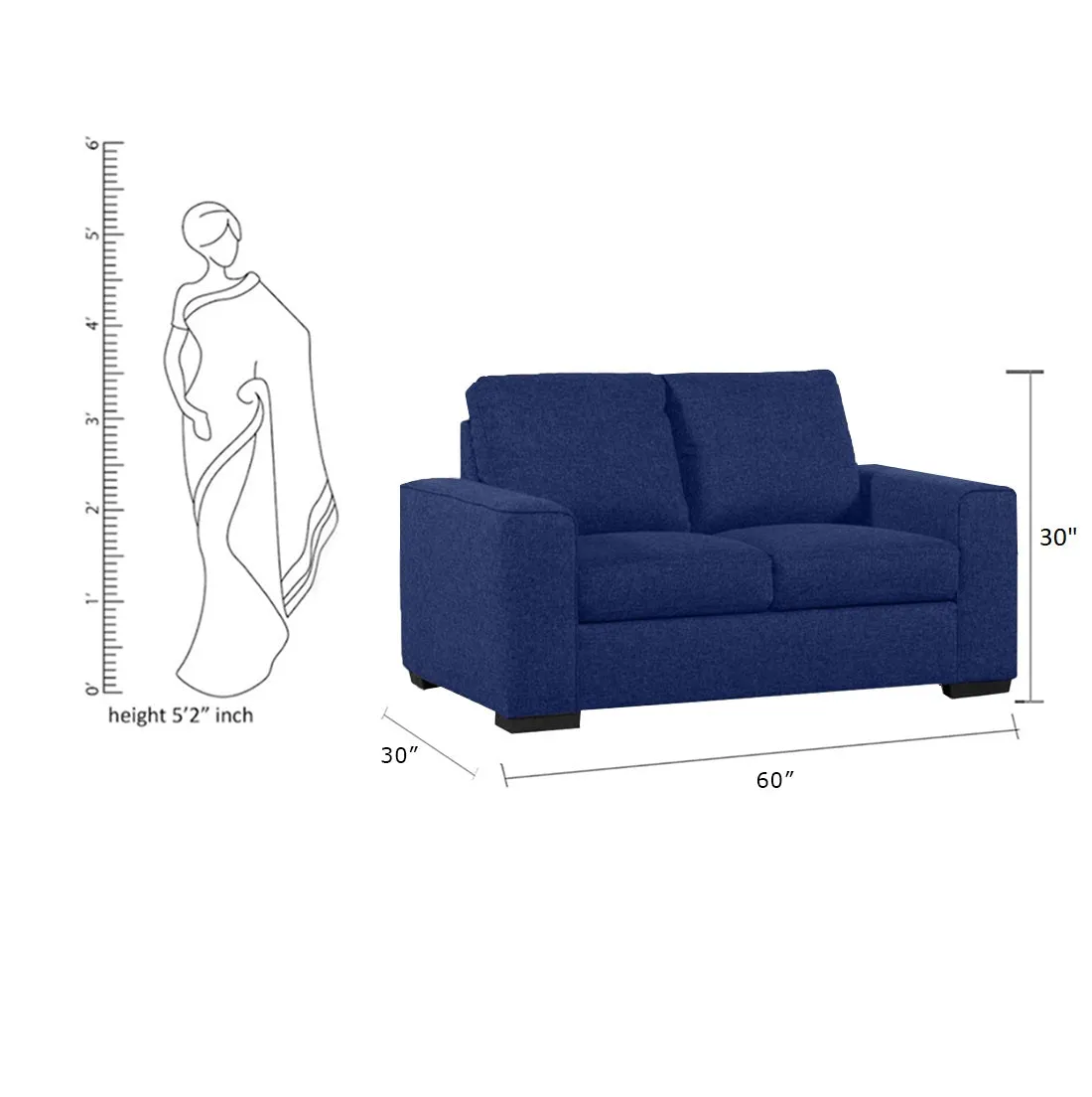 Dane Fabric Sofa for Living Room