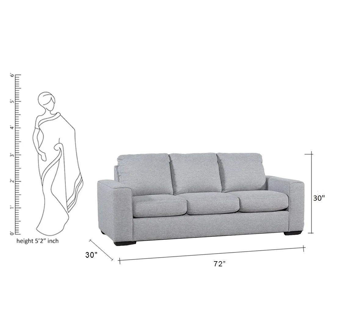 Dane Fabric Sofa for Living Room