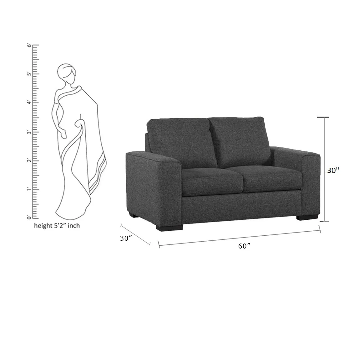 Dane Fabric Sofa for Living Room