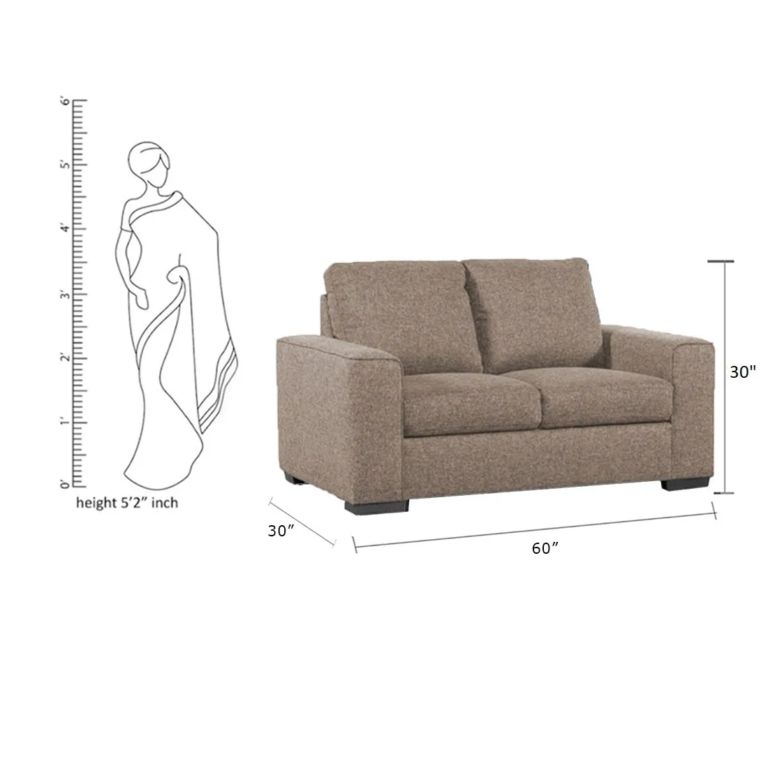 Dane Fabric Sofa for Living Room