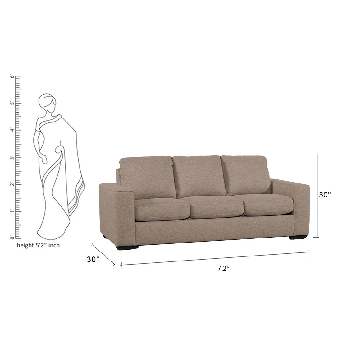 Dane Fabric Sofa for Living Room