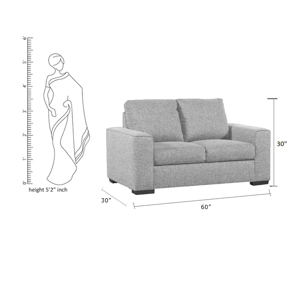 Dane Fabric Sofa for Living Room
