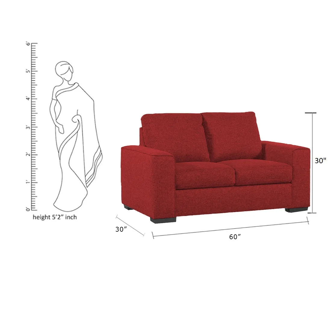 Dane Fabric Sofa for Living Room