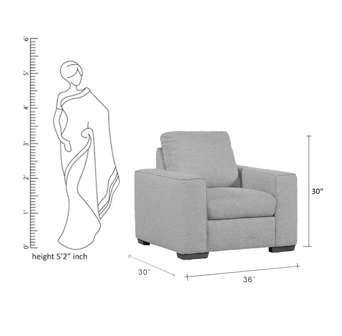 Dane Fabric Sofa for Living Room