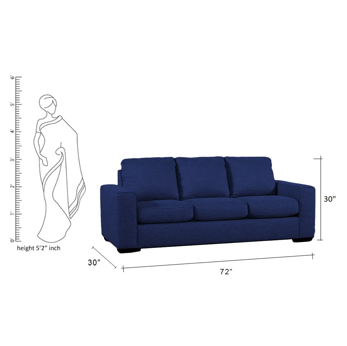 Dane Fabric Sofa for Living Room