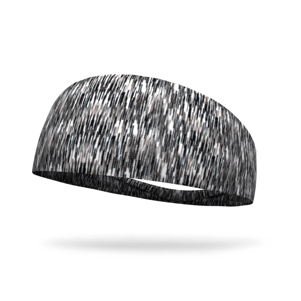 Fashion Black and White Static Organic Headband - 4" and 3" Tapered