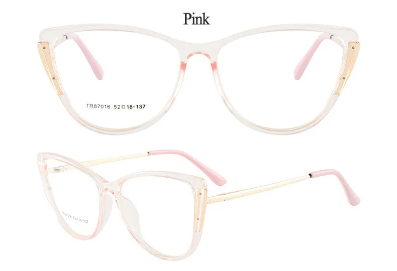 Hotony Women's Full Rim TR 90 Resin Cat Eye Frame Eyeglasses 7016
