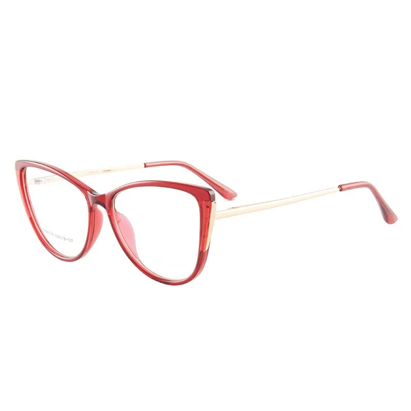 Hotony Women's Full Rim TR 90 Resin Cat Eye Frame Eyeglasses 7016