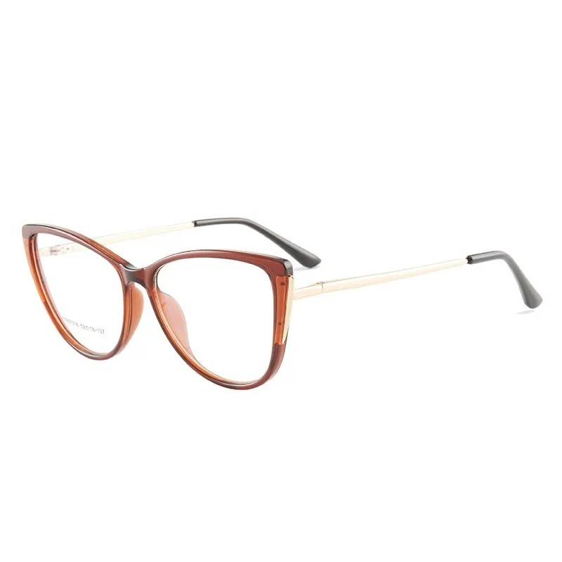 Hotony Women's Full Rim TR 90 Resin Cat Eye Frame Eyeglasses 7016
