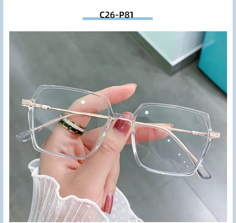 Hotony Women's Full Rim TR 90 Resin Square Frame Eyeglasses Lk308