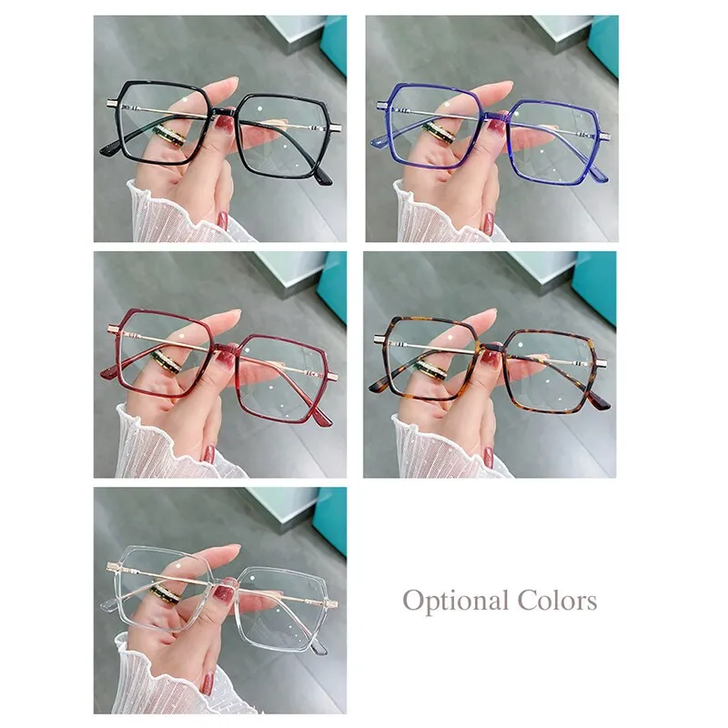 Hotony Women's Full Rim TR 90 Resin Square Frame Eyeglasses Lk308