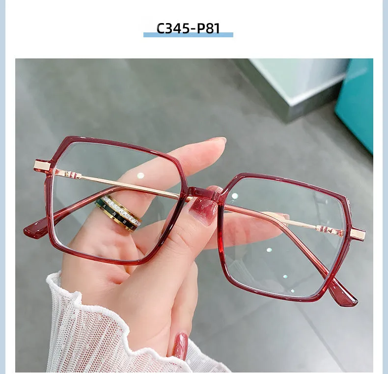 Hotony Women's Full Rim TR 90 Resin Square Frame Eyeglasses Lk308