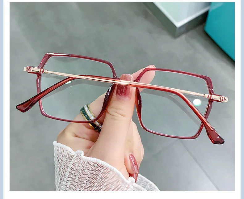 Hotony Women's Full Rim TR 90 Resin Square Frame Eyeglasses Lk308