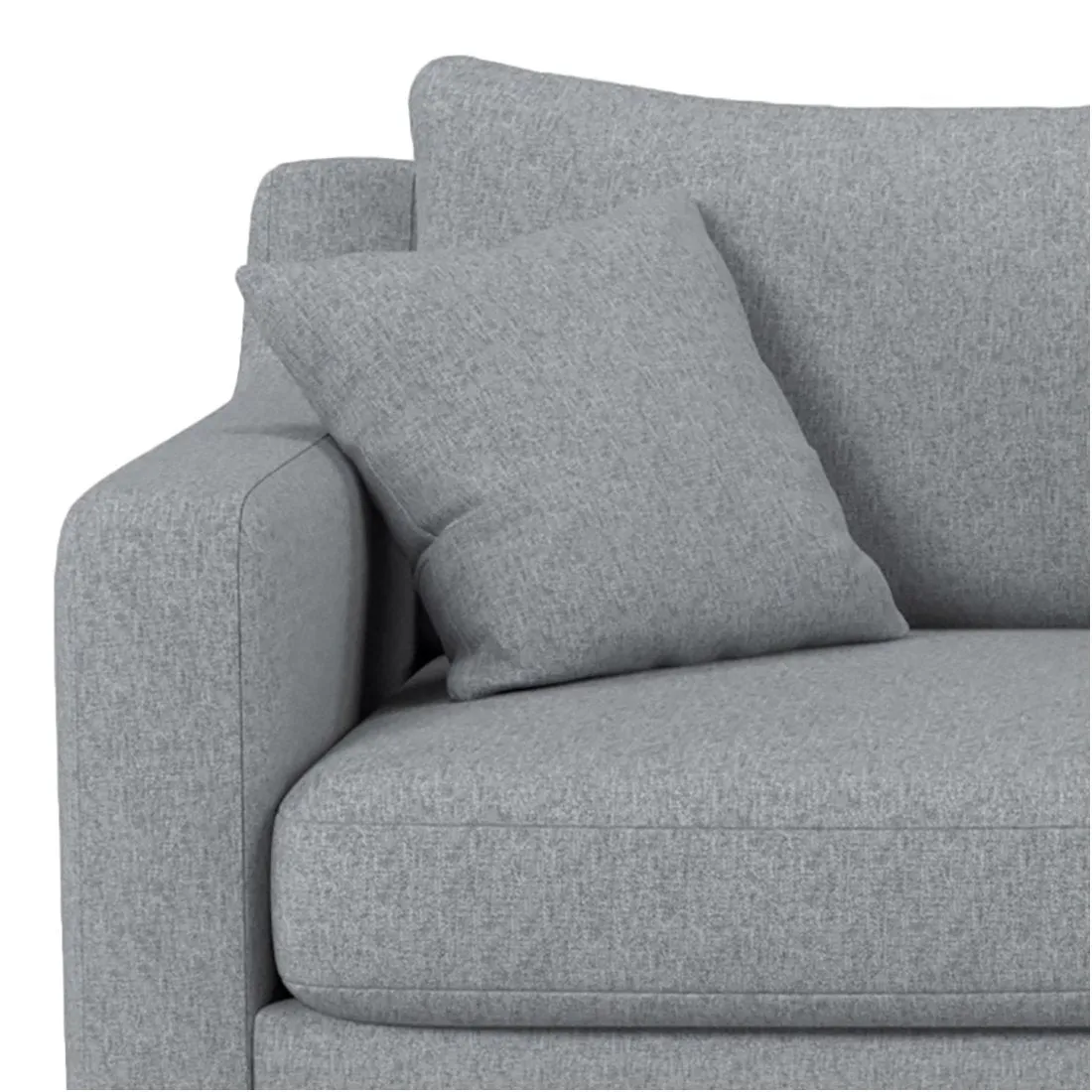 Mario 2 Seater Fabric Sofa For Living Room - Light Grey