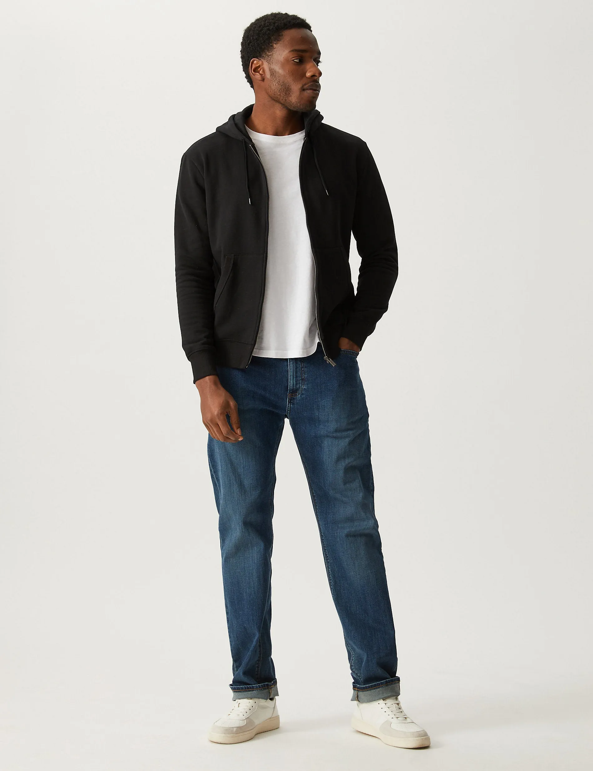 Marks & Spencer pure cotton sweatshirt, black