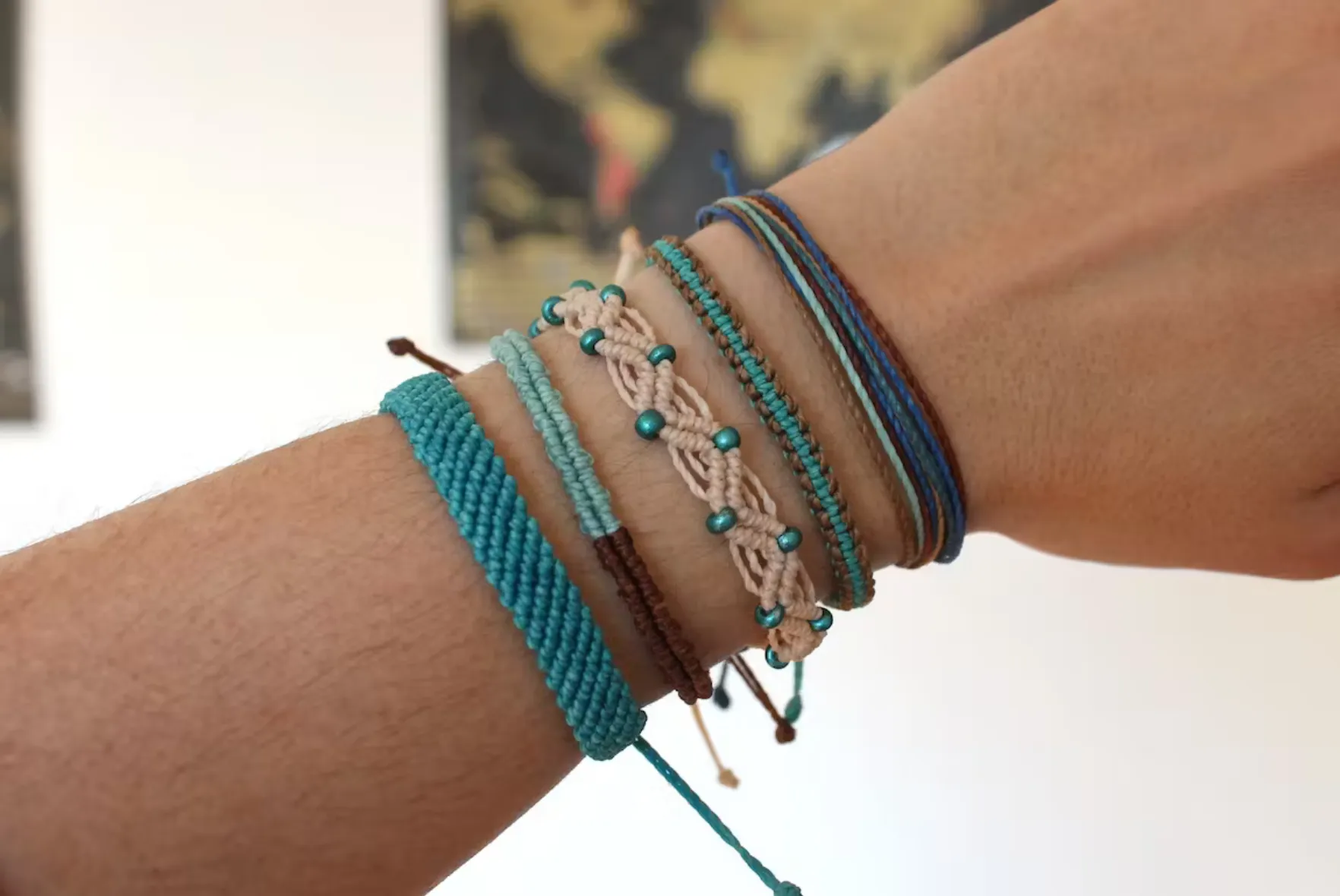 Mediterranean Armband Makramee, verschiedene Styles