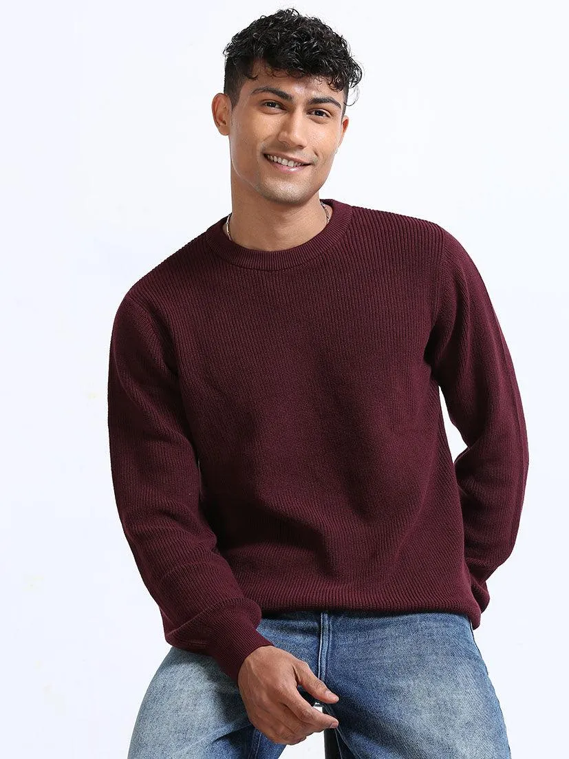 Men's Burgundy Sweater