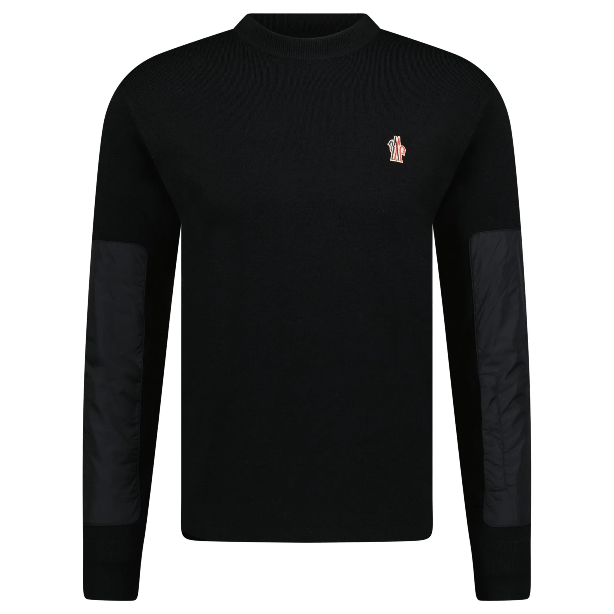 MONCLER CREW NECK KNIT SWEATSHIRT BLACK