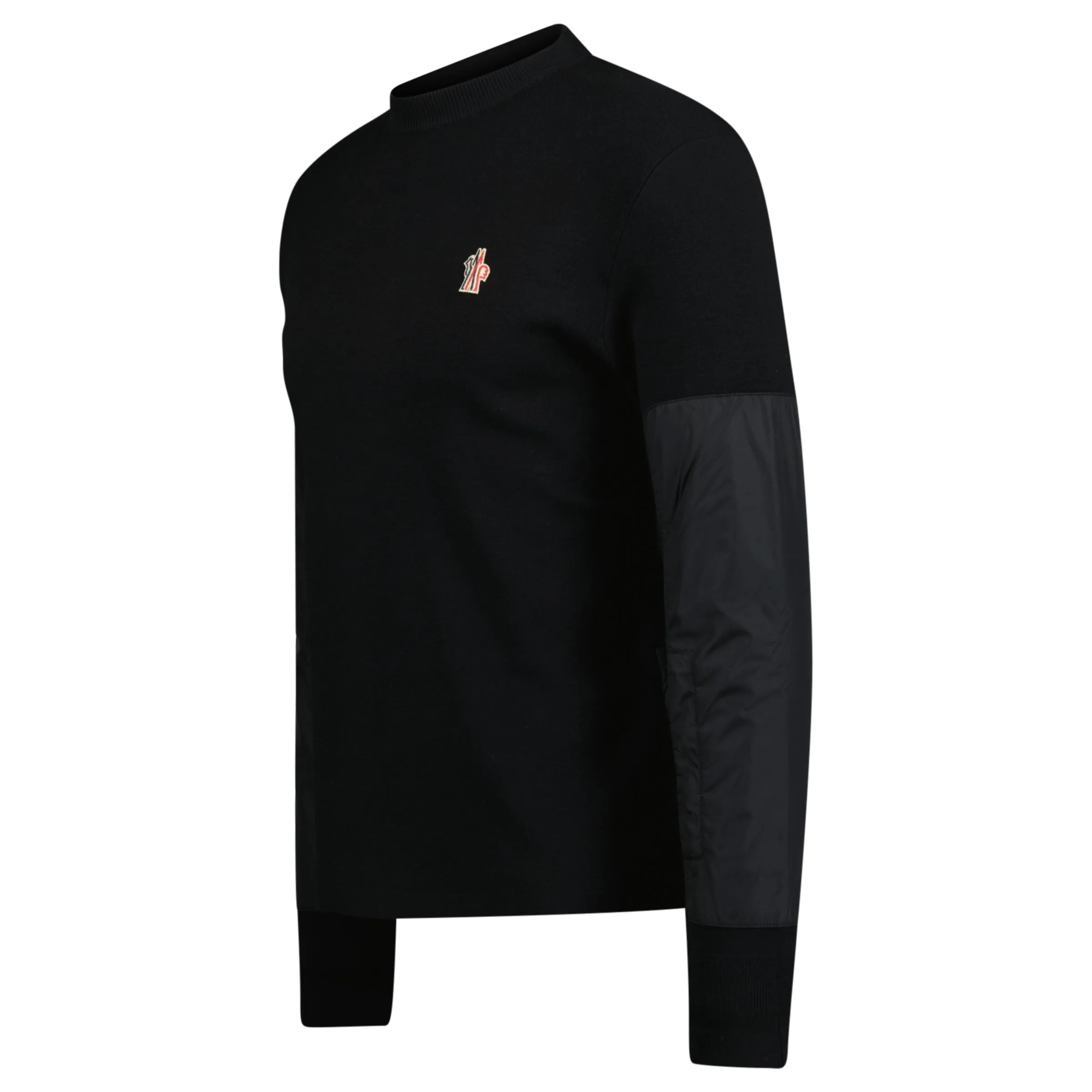 MONCLER CREW NECK KNIT SWEATSHIRT BLACK