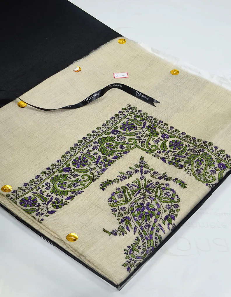 Mussar Rumaal Large Naqsha White RL00015