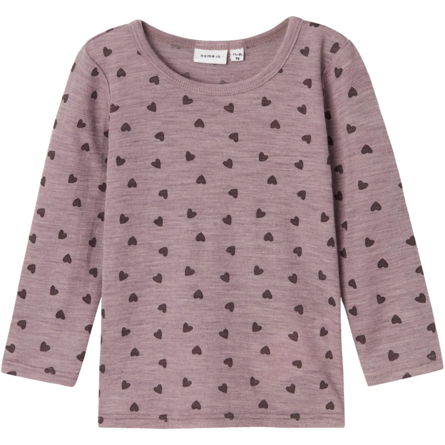 Name It Purple Dove Wang Wool Rib Blouse AOP