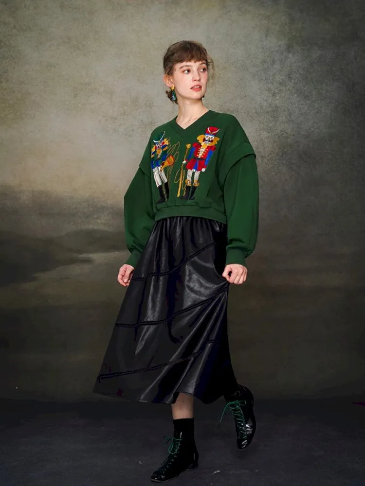 Nutcracker Embroidered Sweatshirt【s0000005377】